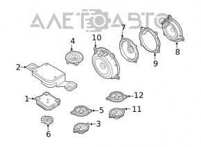 Speaker tweeter Mazda 6 13-21 Bose in the shelf