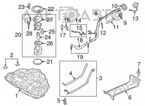 Fuel pump Mazda 6 14-17 2.0 2.5