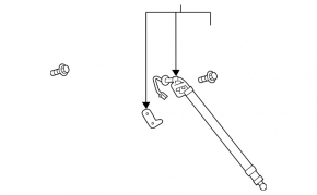 Left tailgate shock absorber Mazda CX-9 16- electric