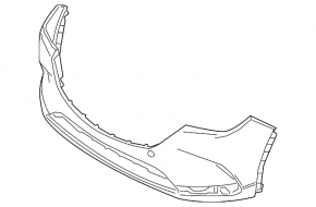 Front bare bumper Mazda CX-9 16 - for parking sensors, without washers