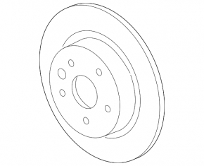 Rear left brake disc Chevrolet Malibu 16-23 290/12mm