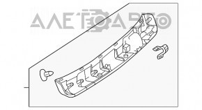 Lower tailgate trim Mercedes GLA 15-20