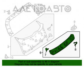 Lower tailgate trim Mercedes GLA 15-20
