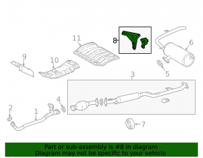 Bracket for the inlet pipe Toyota Sienna 17-20 3.5 FWD
