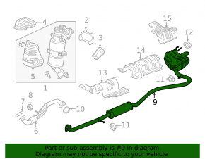 Muffler rear part with barrel Honda Civic X FC 18-21 2.0