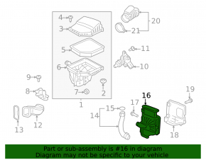 Air resonator front part Volvo XC90 16-22