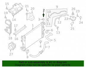 Radiator bracket upper right Nissan Ariya 23-25 plastic