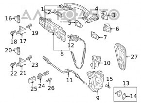 Door limiter front right VW Atlas 18-24