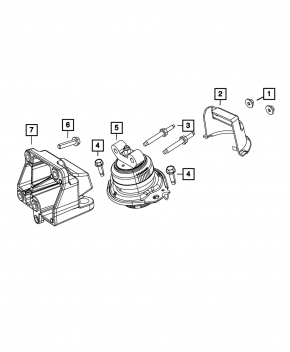 Engine Mount Bracket Right Dodge Challenger 09-23 3.6