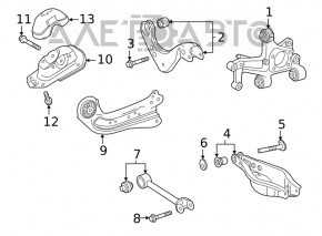 Trailing arm bracket rear right Lexus ES300h ES350 19- FWD