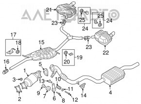 Catalytic converter Audi Q7 16-22 2.0T