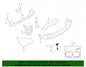 Rear bumper tow hook plug left BMW X5 E70 07-10