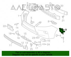 Bracket fog light right Lexus RX350 RX450h 13-15 rest