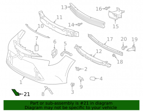 Front bumper tow hook cap left Toyota Corolla 20-23 L, LE, XLE