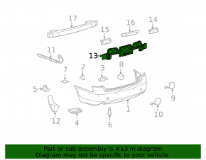 Lexus GS300 GS350 GS430 GS450h 06-11 rear bumper absorber type 2