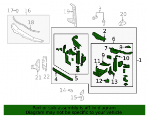 Toyota Land Cruiser radiator panel TV 16-21 rest.