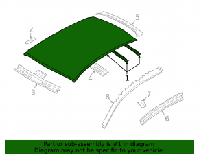 Metal roof Subaru Impreza 4d 17-23 GK for sunroof