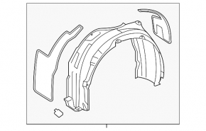 Front left fender liner Toyota Camry v50 12-14 LE/XLE
