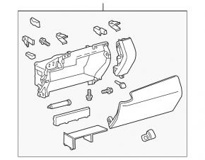 Glove box, glove compartment Lexus RX350 RX450h 10-12 gray