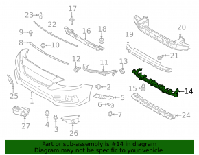 Front Bumper Mount Center Lower Subaru Impreza 17- GK