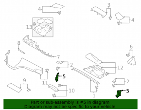 Subaru Outback 20-25 black left side dashboard cover