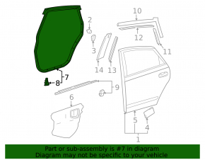 Toyota Prius 2020 04-09 inner rear door handle
