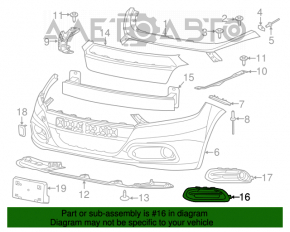Left fog light plug Dodge Dart 13-16
