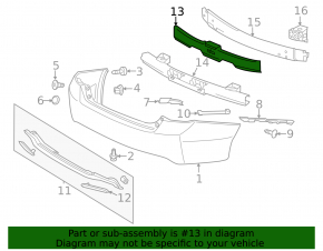 Honda Accord 13-15 hybrid rear bumper absorber