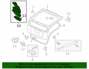 Trunk Door Lock Honda CRZ 11-16