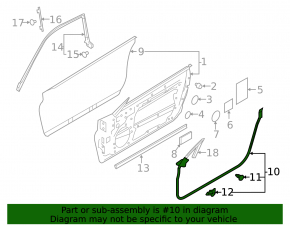 Infiniti Q60 17-20 front left door seal