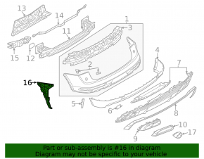 Rear bumper mount right Audi Q5 80A 18-24
