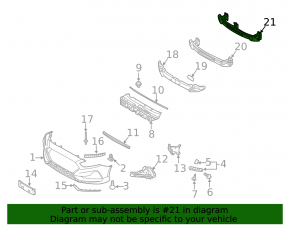 Front bumper reinforcement Hyundai Sonata 18-19 for cruise control