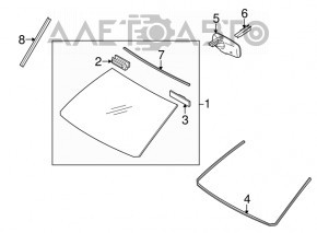 Interior mirror Toyota Highlander 08-13 empty