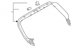Upper trunk door trim Audi A5 F5 20- 5D