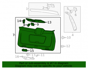 Lower Trunk Door Trim Porsche Cayenne 958 11-14 Black