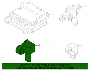 Left center pillar airbag sensor for Kia K5 21-24