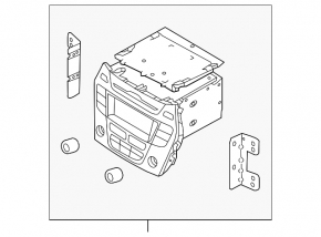 Radio tape recorder Hyundai Santa FE Sport 17-18 rest