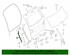 Left tailgate shock absorber for Mercedes GLS-class X166 13-19 electric
