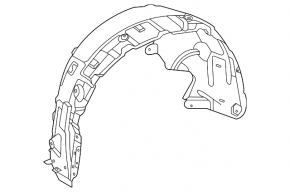 Rear left fender liner Mercedes EQS SUV-class X296 23-25