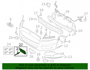 Ford Fusion mk5 13-16 number plate area
