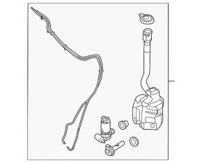 Ford Explorer 16-19 Washer Reservoir Rest, Without Motor, Without Level Sensor