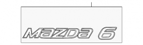 Mazda 6 emblem on the trunk lid of the Mazda 6 19-21