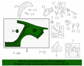 Sunset rear wing right Mazda 6 13-17