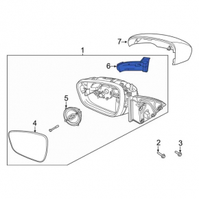 Left-hand mirror turn signal repeater for Ford Escape MK4 20-22