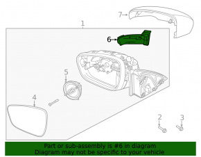 Left-hand mirror turn signal repeater for Ford Escape MK4 20-22