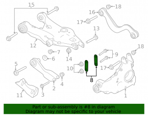 Rear right trunnion bracket assembly for Land Rover Range Rover Velar 18-26