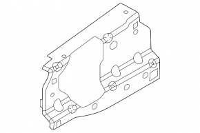 Front fender bracket, right center, Land Rover Range Rover Velar 18-23