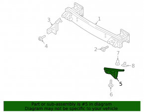 Right upper front bumper mount for Mazda MX-5 18-25