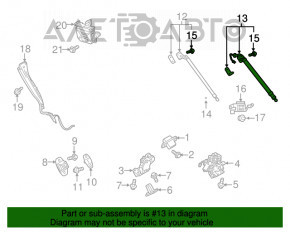 Right tailgate shock absorber Mazda CX-9 16- electric