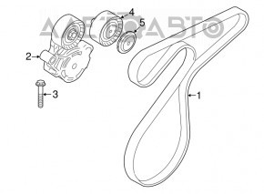 BMW X2 F39 18-19 B46 Drive Belt Tensioner Pulley